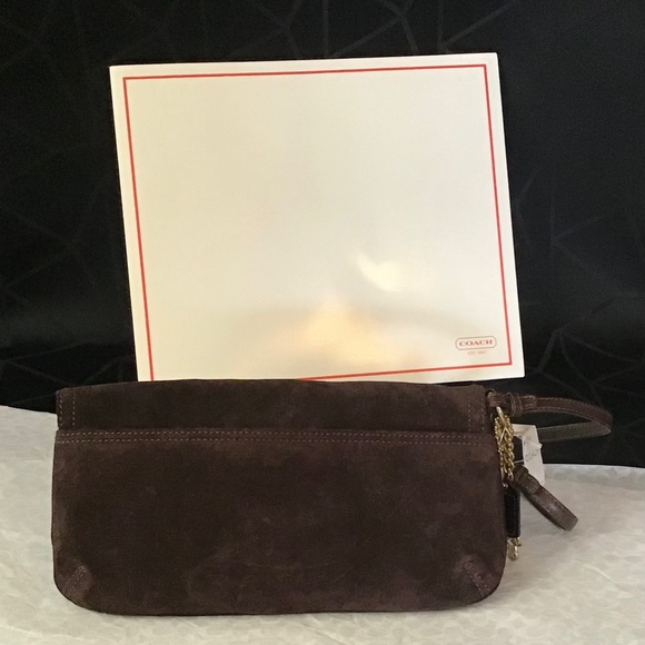 HOST PICK NWT Coach SOH Suede clutch with wristlet & brass chain & Charms - Picture 4 of 8